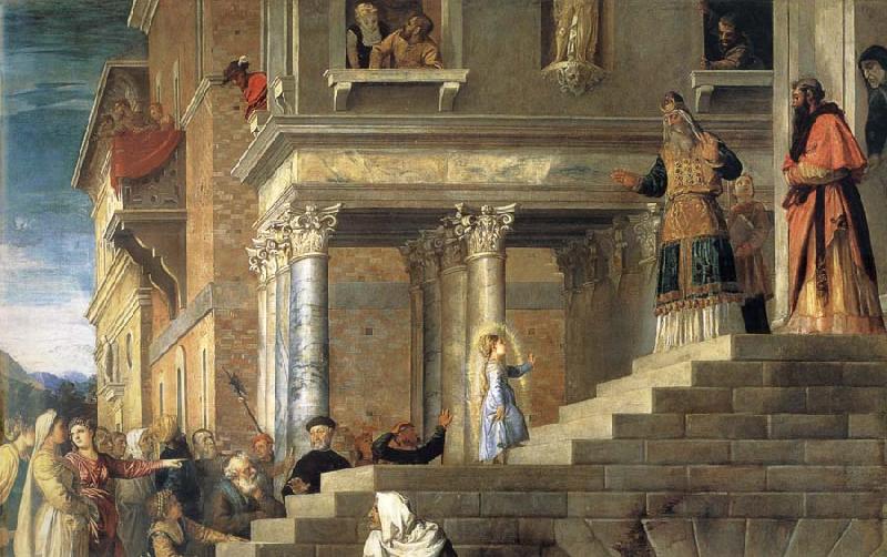 TIZIANO Vecellio Presentation Maria in the temple